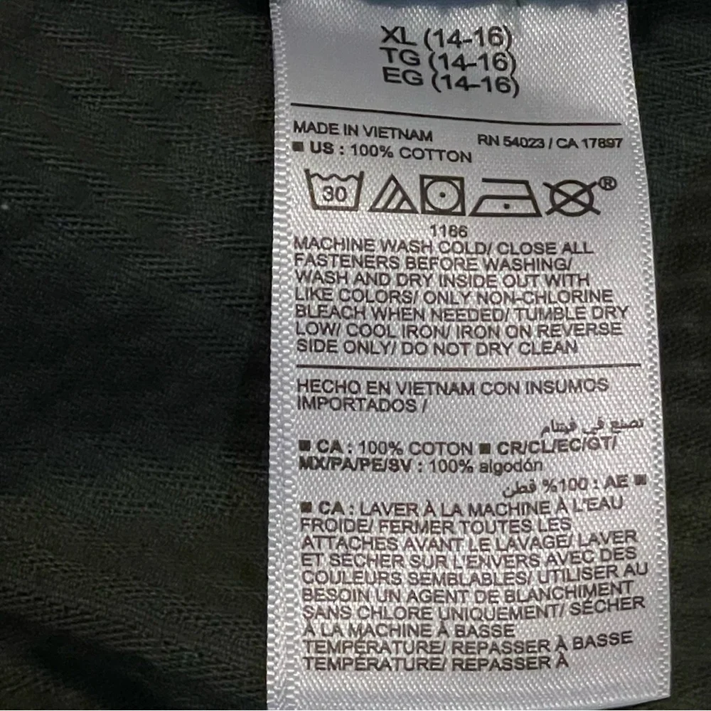 NWT Old Navy Corduroy Button-Front Mini Skirt in Dark Green Girls Size L(14 -16)